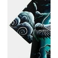 thumbnail image 4 of Men's 3D Blue Dragon Print T-Shirt - Vibrant Short Sleeve Crew Neck Lightweight Polyester Summer Casual Outdoor Wear, 4 of 6