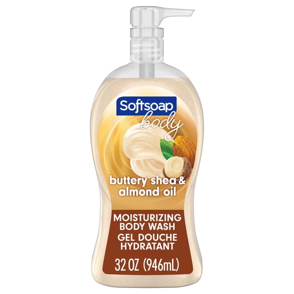 Softsoap Moisturizing Body Wash, All Skin Types, Shea and Almond Oil, 32 fl oz Bottle