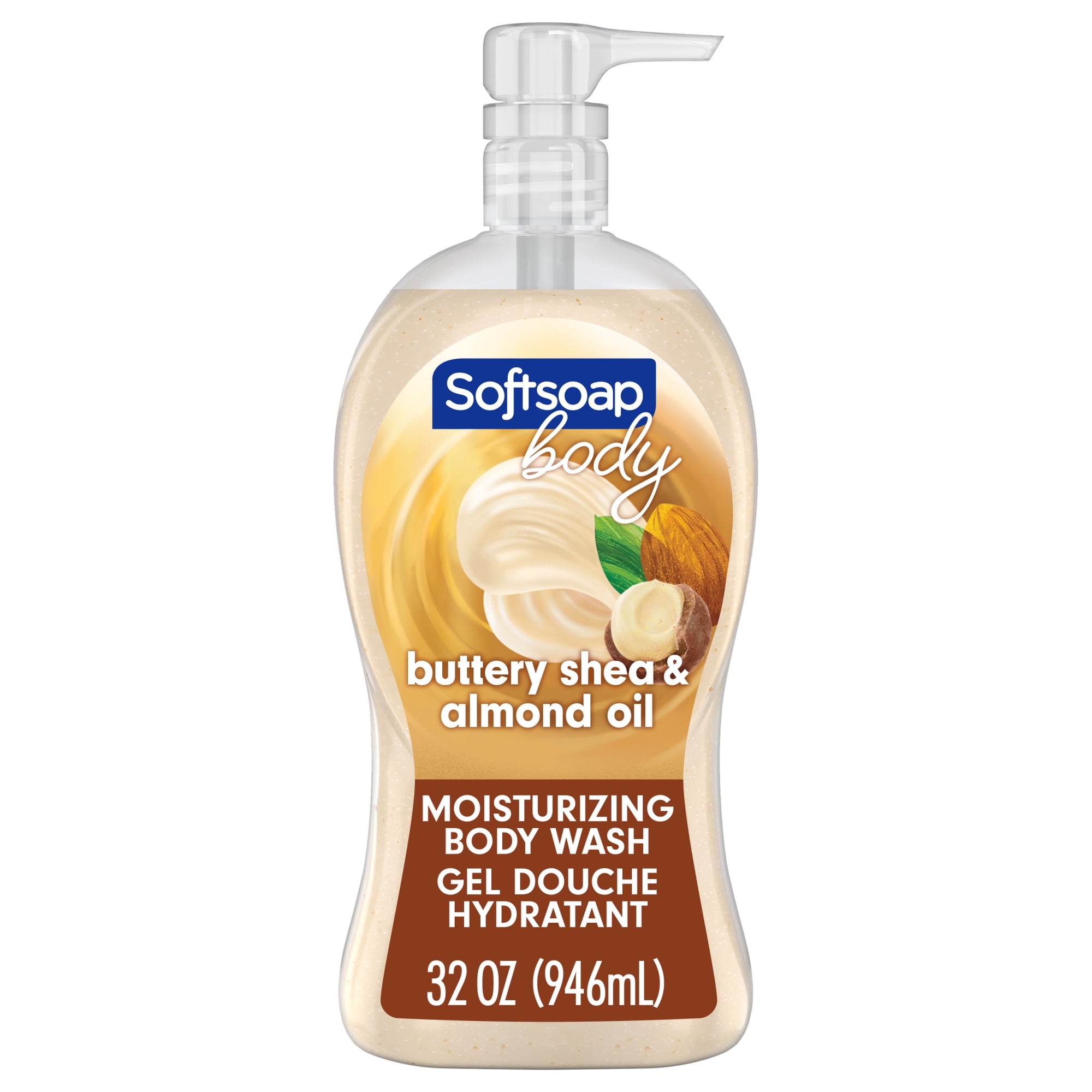 Softsoap Moisturizing Body Wash, All Skin Types, Shea and Almond Oil, 32 fl oz Bottle