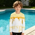 thumbnail image 2 of JAJAHO Boys Long Sleeve Rash Guard T Shirt Ice Cream Print Sun Protection Toddler Boy Summer Beach Tees 1-6Y, 2 of 4