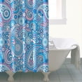 thumbnail image 4 of Vintage Retro Pattern Shower Curtain 72x72 Inches Quick-Drying Polyester Curtain with Plastic Rings Boho Style, 4 of 5