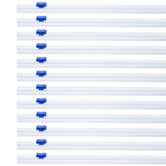 12pcs Plastic Wrap Cutter, 19in Plastic Wrap Slide Cutter Snap Card Slot Installation Replacement for Aluminum Foil Wax Paper Parchment Paper Wrap Dispenser, Blue