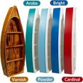 4 Foot Small Wooden Coastal Sailboat Bookcase with Four Shelves