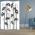 thumbnail image 2 of 1" x 48" x 72" Multi Color Wood Canvas Bamboo Leaf  Screen, 2 of 3
