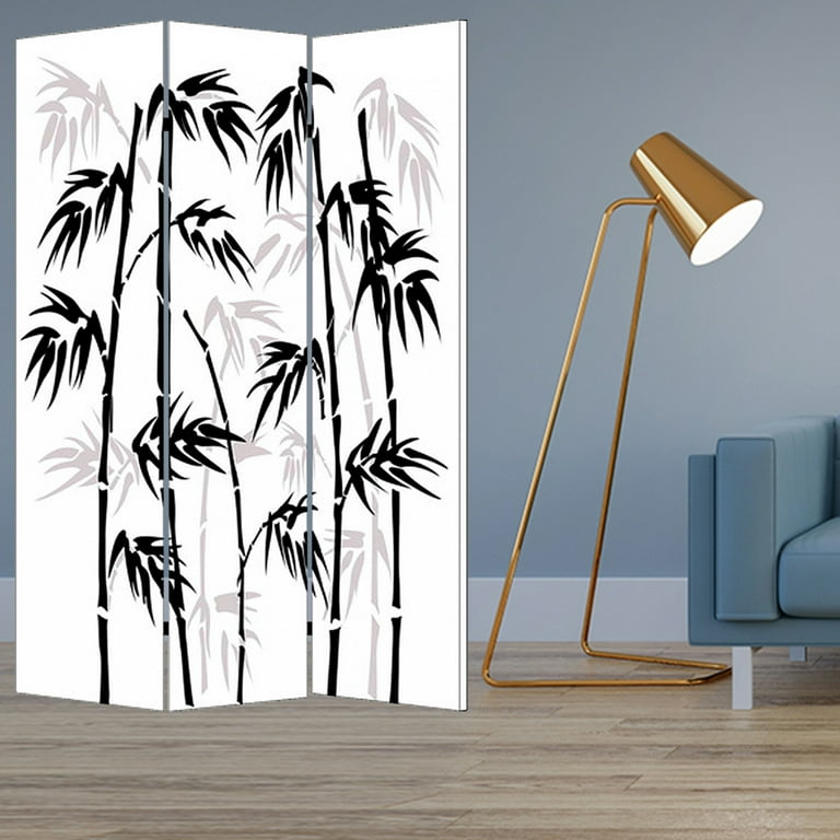 48 X 72 Multi Color Wood Canvas Bamboo Leaf Screen 48 X 72 Multi Color Wood Canvas Bamboo Leaf Screen