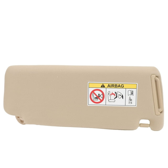Sun Visor Beige Replacement with Mirror, Excellent Shading Performance for 2010 to 2023 Left Hand Drive Vehicle, ABS Cloth Material