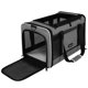 thumbnail image 1 of Transportadora para mascotas GAPZER 46 x 28 x 28 cm, blanda, plegable, gris, 1 of 9