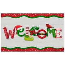 CounterArt "Christmas Welcome" Indoor/Outdoor Entryway Mat 29.5" by 17.75"