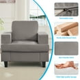 thumbnail image 6 of Puremind 2 Piece Sofa Set for Living Room, Sofa and Armchair Living Room Furniture Sets, Chenille Upholstered Sofa Couch for Apartment, Light Gray, 6 of 7