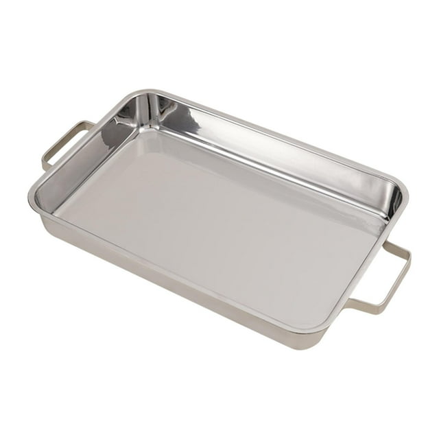 Bandeja para hornear profunda de acero inoxidable para pescado Bandeja para pescado comercial Placa de parrilla rectangular Sartén para pescado a M