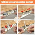 thumbnail image 4 of Folding Scissors, Portable Travel Scissor, Gift for Men Glasses Shaped Mini Shear Telescopic Cutter, Anti Rust Stainless Steel Scissors for Fishing Sewing Home Office, 4 of 6