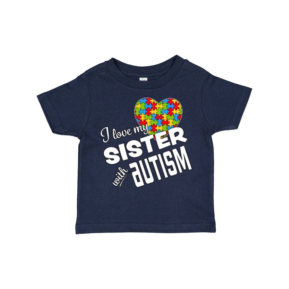 Inktastic I Love My Sister with Autism Boys or Girls Toddler T-Shirt