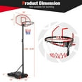 thumbnail image 2 of Gymax Support de Basketball avec Panneau Arrière, Système de Panier, Roues à Hauteur Réglable et 2 Filets, 2 of 10