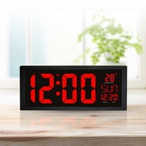 Large Digital Wall Clock LED Display Desk Time Temperature Calendar Date Week US