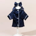 thumbnail image 2 of Soft Silk Sleepwear for Small Dogs Cats Lapel Doggie Loungewear Lightweight Breathable Puppy Pajamas Two-Legged Pet Shirt Clothes, 2 of 7