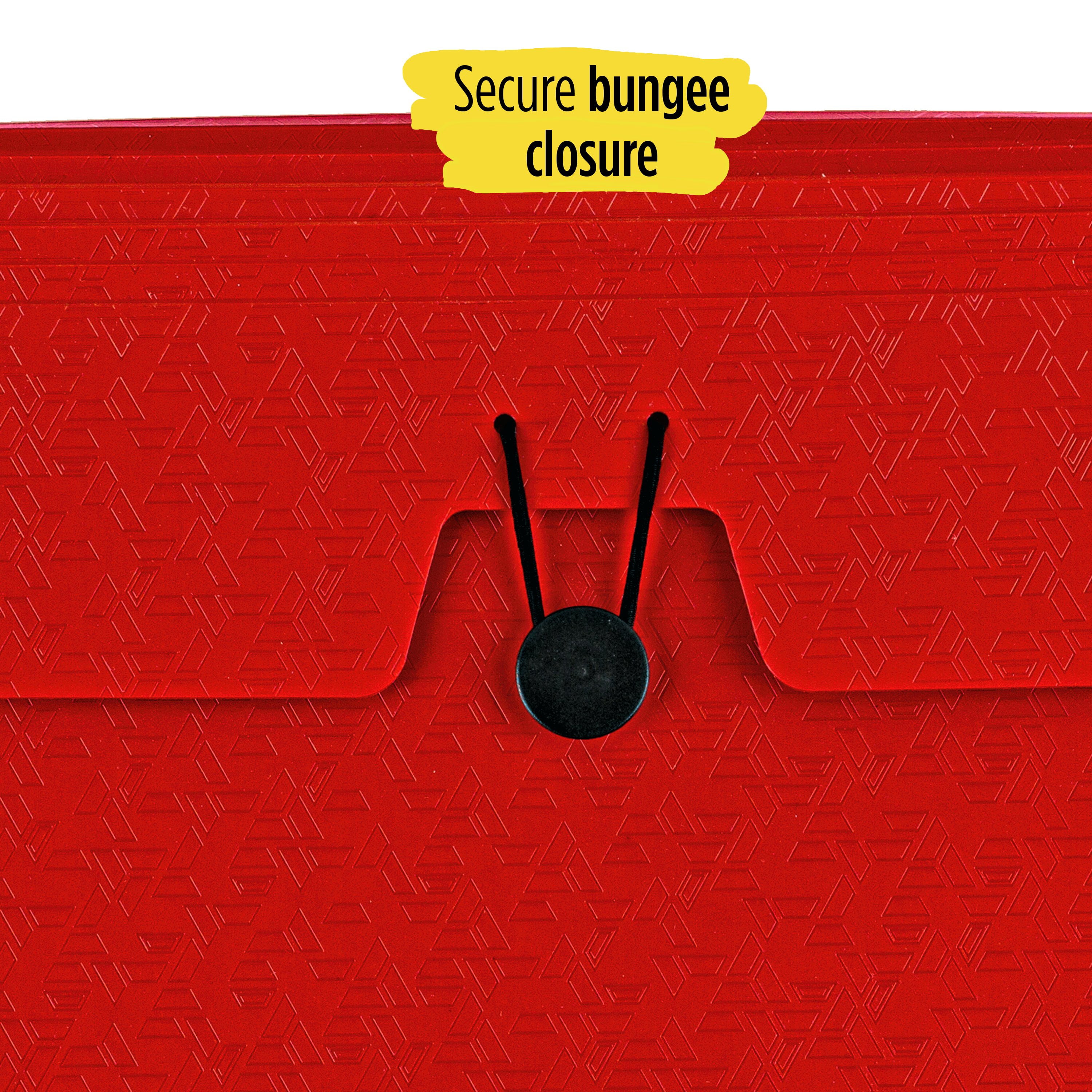 Five Star 13 Pocket Expanding File, 13" x 9 5/8", Fire Red(351440A-WMT)