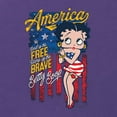 thumbnail image 5 of Wild Bobby Betty Boop America Land of the Free Home of the Brave Betty Boop Tri-Blend Racerback Tank Top, Purple Rush, Large, 5 of 5