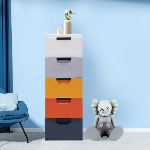 Storage Cabinet with 5 Drawers, for Storing Clothes, Towels, Toys and Some Other Small Items
