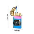 thumbnail image 4 of Blue Electroplated Double Fire Lighter, Inflatable Windproof, Metal Refillable Lighter, 4 of 5