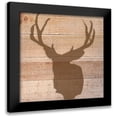 thumbnail image 1 of Seay, Anne 12x12 Black Modern Framed Museum Art Print Titled - Deer I, 1 of 5