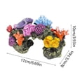 thumbnail image 4 of Tarmeek Aquarium Coral Ornament Resin Cave Hideout for Fish Tank Decor, Multicolor Hollow Rock Shelter for Shrimp Cichlid Betta Small Fish Breeding Hiding, 17x10cm Easy Clean Artificial Reef, 4 of 7