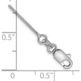thumbnail image 2 of Solid 14K White Gold 0.8mm Octagonal Snake with Lobster Lock Anklet - 10", 2 of 4