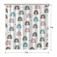 thumbnail image 5 of Waterproof Bohemian Shower Curtain 72x72 Inch Boho Style Polyester Unique Shower Curtain for Bathroom Hotel Home Decor with 12 Plastic Hooks, 5 of 5