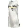 thumbnail image 2 of Women's Concepts Sport White San Diego Padres Reel Pinstripe Knit Sleeveless Nightshirt, 2 of 3