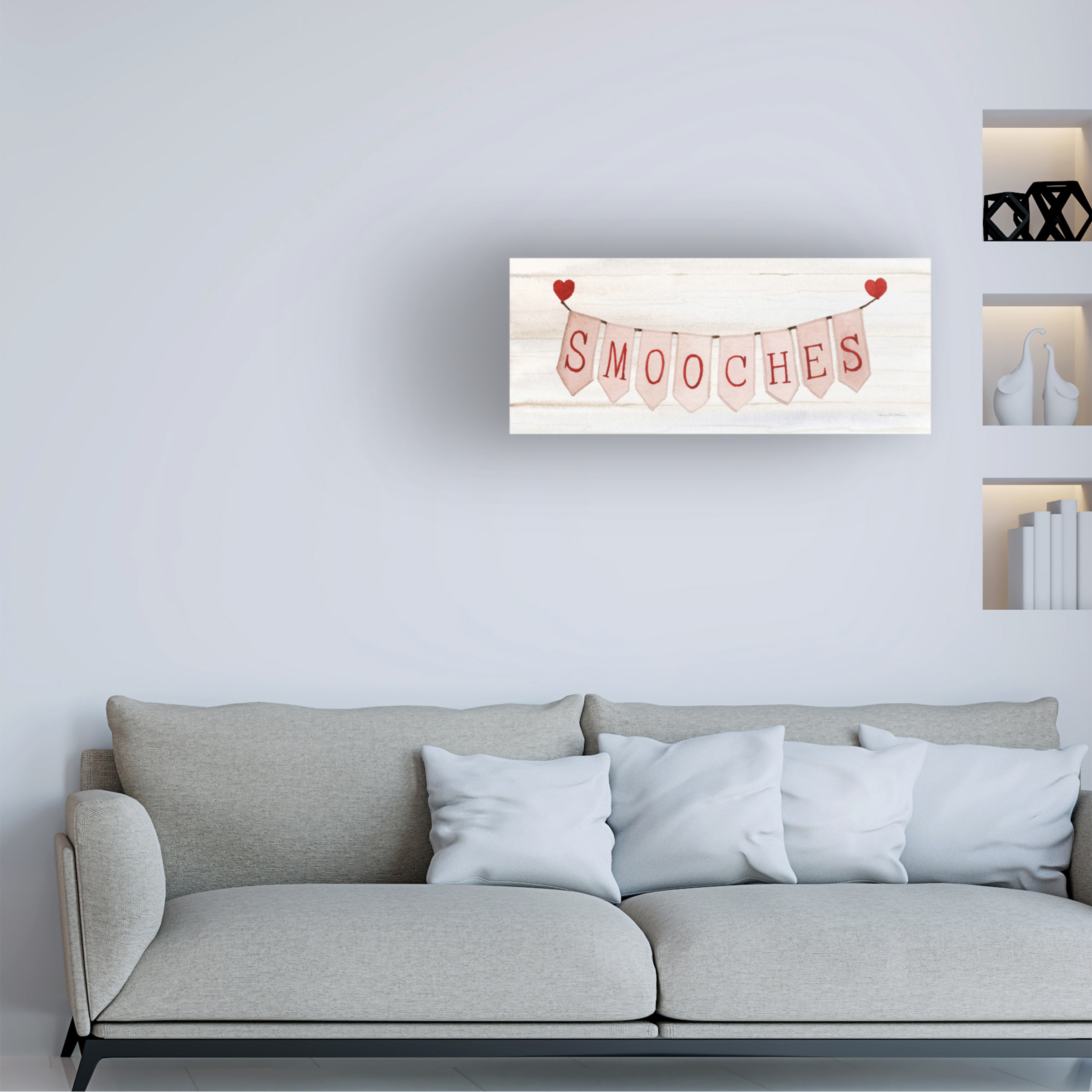 Trademark Fine Art 'Rustic Valentine Banner III' Canvas Art by Kathleen Parr McKenna