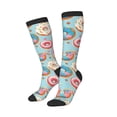 thumbnail image 2 of Haiem Colorful Donut Socks, Funny Novelty Crazy Design Cotton Socks Sports Socks Knee High Socks For Men, Women,1Pairs - Gift For Working Friends, 2 of 8