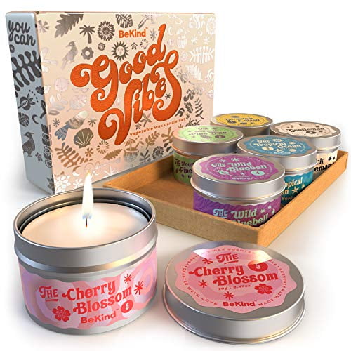 6 Scented Candles Set for Home Relaxing Stress Relief Aromatherapy 