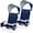 Blue Navy, variant on SUNSPIRE Beach Chair Canopy Adjustable Shade, 5-Position Lay Flat Aluminum Folding Chair Detachable Umbrella with Cooler Bag Cup Phone Holder, 2 Pack