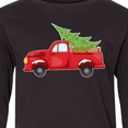 thumbnail image 4 of Inktastic Christmas Vintage Truck with Christmas Tree Long Sleeve Youth T-Shirt, 4 of 5