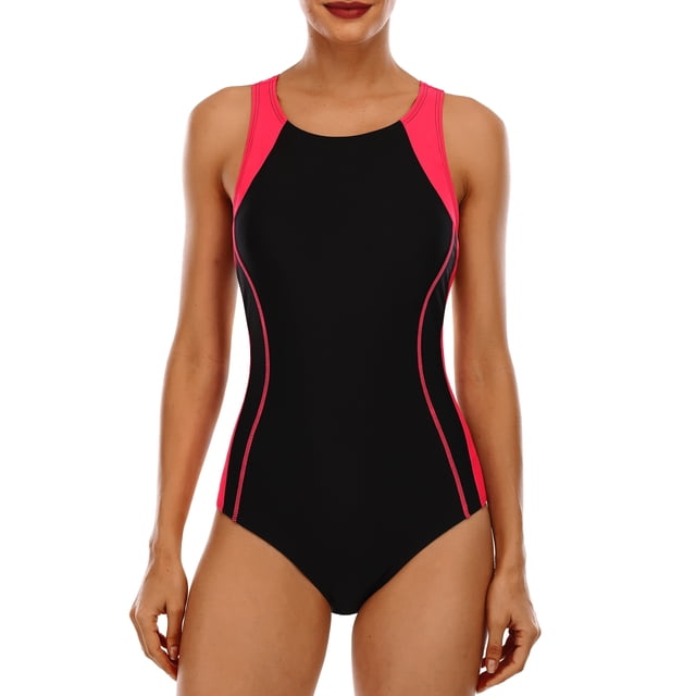 Beautyin Women's One Piece Athletic Racerback Swimsuit Slimming Bathing Suit