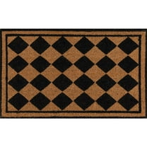 Erin Gates by Momeni Park Harlequin Black Hand Woven Natural Coir Doormat 1'6" X 2'6"