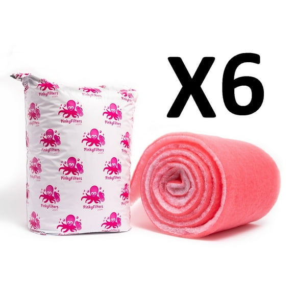 Floss Aquarium 12 Inch x 10 Ft Filter Free Shipping in USA (6-Pack)