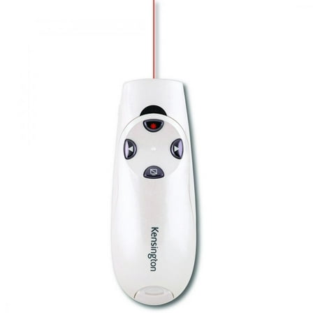 Kensington Presenter Expert Wireless with Red Laser - Pearl White - Wireless - Radio Frequency - 2.40 GHz - Pearl White - USB - 6 Button(s)