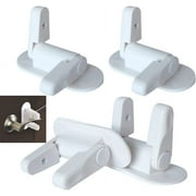 4 Pack Child Proof Door Knob Covers Door Lever Lock Door Knob Child Proof Baby Proofing Door Lock,Durable ABS with 3M Adhesive Backing, Cabinet Locks for Babies