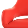thumbnail image 6 of Elama 2 Piece Adjustable Faux Leather Bar Stool in Red with Chrome Base, 6 of 9