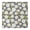 White-98, variant on Waterproof Vinyl Tablecloth Square Fitted with Retro Daisy Graphic, Yellow Boho Aesthetic Floral Pattern, Back for Outdoor Dining