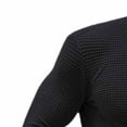thumbnail image 5 of VBTAPA Waffle Long Sleeve Shirts for Men Slim Fit Stretch Workout Shirt Lightweight Textured Knit Thermal Underwear Tops Black S, 5 of 7