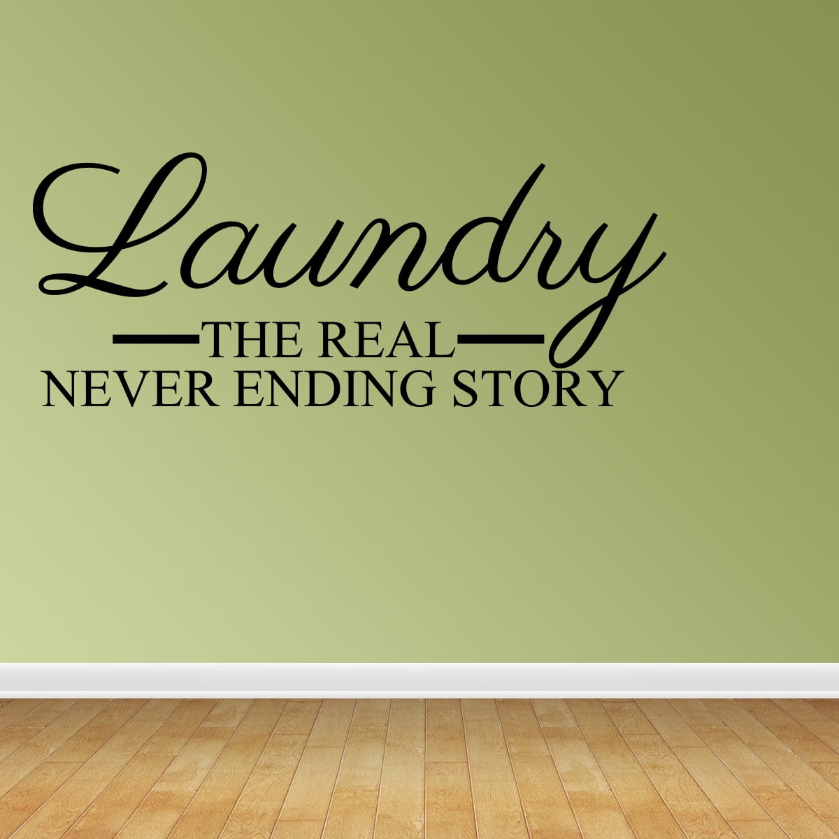 Wall Decal Quote Laundry The Real Never Ending Story Vinyl Wall Stickers JR928