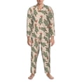 thumbnail image 3 of Balery Cowboy Christmas Trees Pijama para Hombre de Dos Piezas con Manga Larga, Conjunto de Dormir y Descanso Suave con Bolsillos-Small, 3 of 7