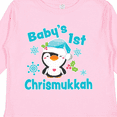 thumbnail image 4 of Inktastic Baby's 1st Chrismukkah with Cute Baby Penguin and Snowflakes Boys or Girls Long Sleeve Toddler T-Shirt, 4 of 5
