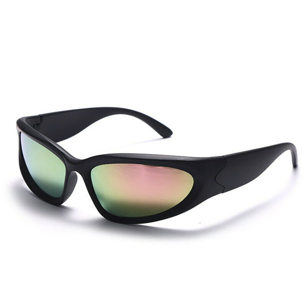 Silver Mens Women Sunglasses Sport UV400 Shade Glasses Y2K Steampunk  Goggles 