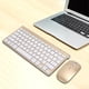 thumbnail image 5 of Juego de teclado inalámbrico y ratón, miniaccesorios de computadora silenciosos ultradelgados para oficina en casa, 2,4G (dorado), 5 of 11
