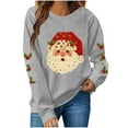 thumbnail image 6 of Uootdi Gift Christmas Sweatshirts for Women Merry Christmas Long Sleeve Shirts Cute Xmas Print Holiday Party Pullover Tops, 6 of 8