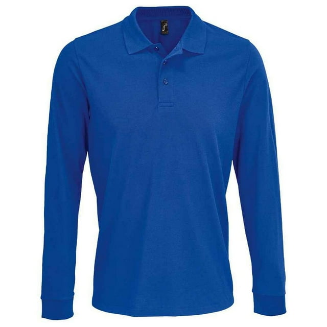 SOLS Adult Prime Pique Long-Sleeved Polo Shirt