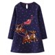 thumbnail image 1 of Vestido Hongshilian con apliques de dibujos animados para fiestas, jersey de algodón para niña, 1 of 7