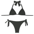 thumbnail image 7 of JoveMarine Women's Tie Side Bikini Set Two Piece Swimsuit Adjustable Straps Beach Bathing Suit Summer Bathing Suit For Womens Swimsuits Black L, 7 of 7